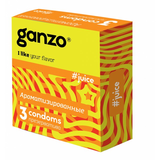 Презервативы GANZO Juice, 3шт Презервативы GANZO Juice, 3шт