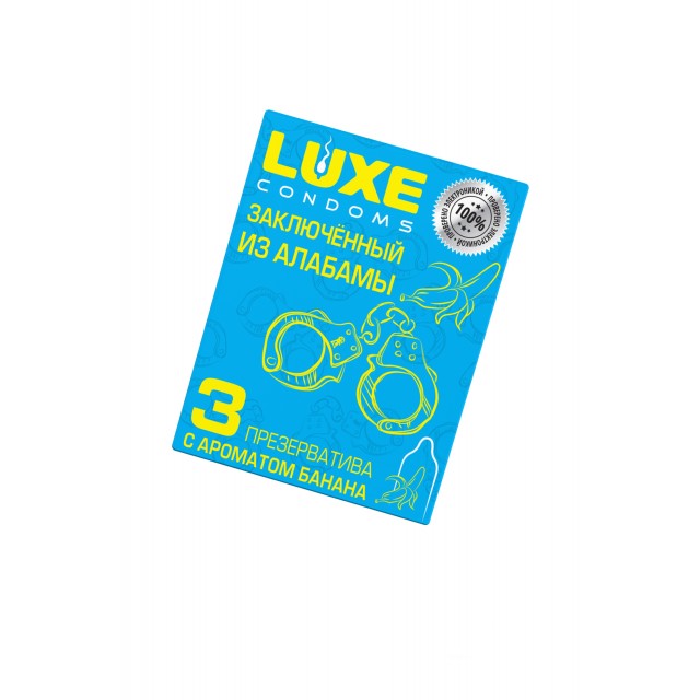 Презервативы Luxe Заключенный из Алабамы, Латекс, Банан, 3шт Презервативы Luxe Заключенный из Алабамы, Латекс, Банан, 3шт