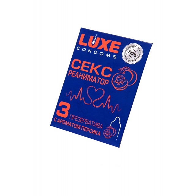 Презервативы Luxe Секс-реаниматор, Латекс, Персик, 3шт Презервативы Luxe Секс-реаниматор, Латекс, Персик, 3шт