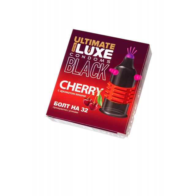 Презервативы Luxe Black Ultimate Болт на 32, Вишня, 1шт Презервативы Luxe Black Ultimate Болт на 32, Вишня, 1шт