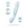 Вибратор Satisfyer Triple Oh, Силиконовый, Голубой, 24см
