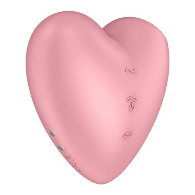 Вакуумный стимулятор клитора с вибрацией Satisfyer Cutie Heart, Розовый