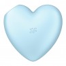Вакуумный стимулятор клитора с вибрацией Satisfyer Cutie Heart, Голубой
