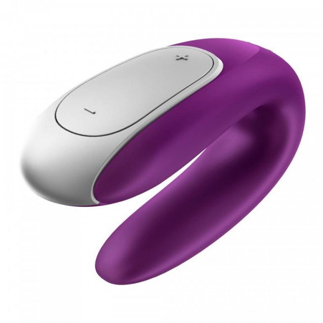 Вибратор для пар Satisfyer Double Fun Purple управление через телефон