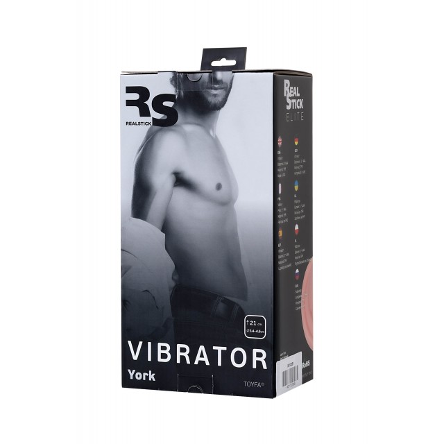 Вибратор RealStick Elite Vibro by TOYFA York, SoftSkin, 21см