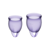 Менструальные чаши Satisfyer Feel Confident, Лиловые, 15мл и 20мл