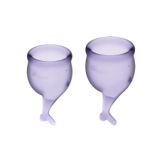 Менструальные чаши, набор Satisfyer Feel Secure, лиловый, 15мл и 20мл