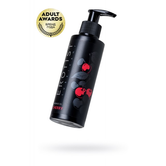 Массажное масло съедобное Erotist Cherry, 150мл Массажное масло съедобное Erotist Cherry, 150мл