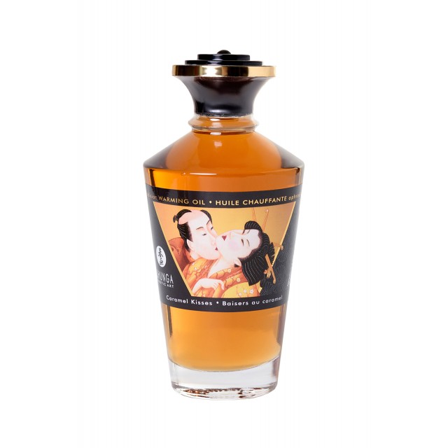 Масло для массажа Shunga Caramel Kisses, разогревающее, аромат карамели, 100мл Масло для массажа Shunga Caramel Kisses, разогревающее, аромат карамели, 100мл