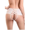 Трусики с доступом Erolanta Cheryl и имитацией шнуровки, Белые