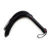 Плеть с красными сердцами LoA hard, PVC кожа, Черная 49см