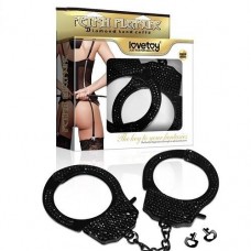 Наручники со стразами Lovetoy FETISH PLEASURE, Металлические, Черные Наручники со стразами Lovetoy FETISH PLEASURE, Металлические, Черные