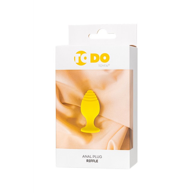 Анальная втулка ToDo by Toyfa Riffle, Силиконовая, Жёлтая, 6 см