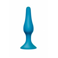 Анальная пробка Slim Anal Plug Large Aqua, Силиконовая, Синяя, 12,5см