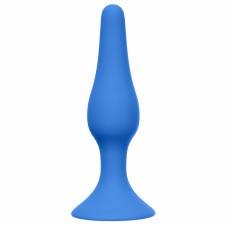 Анальная пробка Slim Anal Plug Medium Blue, Силиконовая, Синяя, 11,5см