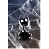 Анальный страз Metal by TOYFA, Серебристый с кристаллом цвета турмалин, 7см, Ø2,7см