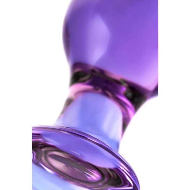 Анальная втулка Sexus Glass, Стекло, Фиолетовая, 10см, Ø4см
